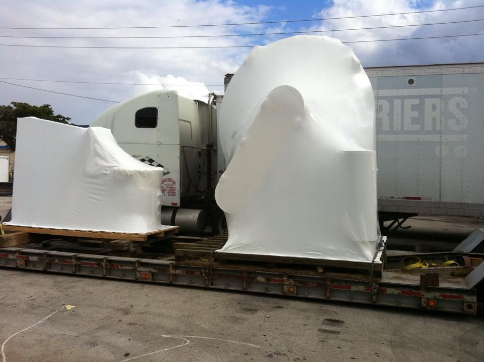 palletized and plastic wrap packing 3